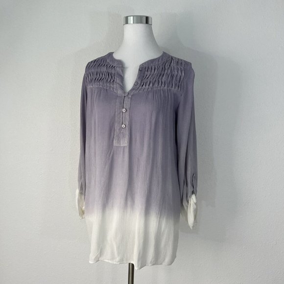 Bandolino Tops - Bandolino Womens Top S Purple White Trudy Blouse Peasant Tab Sleeve NWT
